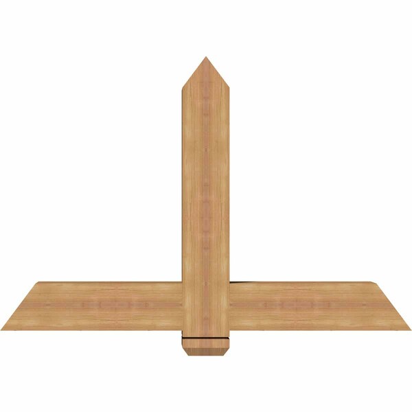 Ekena Millwork Eugene Smooth Timber Gable Bracket, Western Red Cedar, 48"W x 32"H x 5 1/2"D x 5 1/2"F, 16/12 Pitch GBW048X32X0606EUG00SWR - main